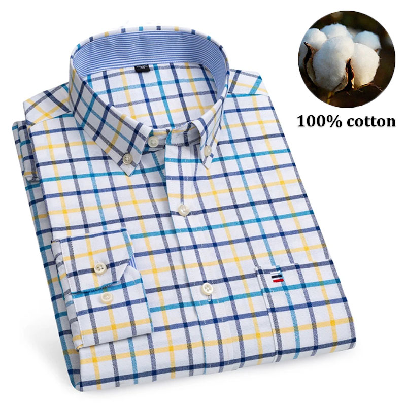 Home Office Makeover - Men's 100% Cotton Shirts Long Sleeve