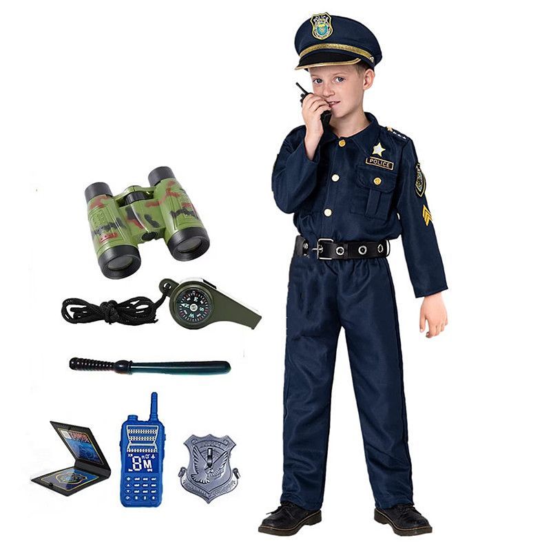 Home Office Makeover - 3-12Y Cute American Child Police Officer