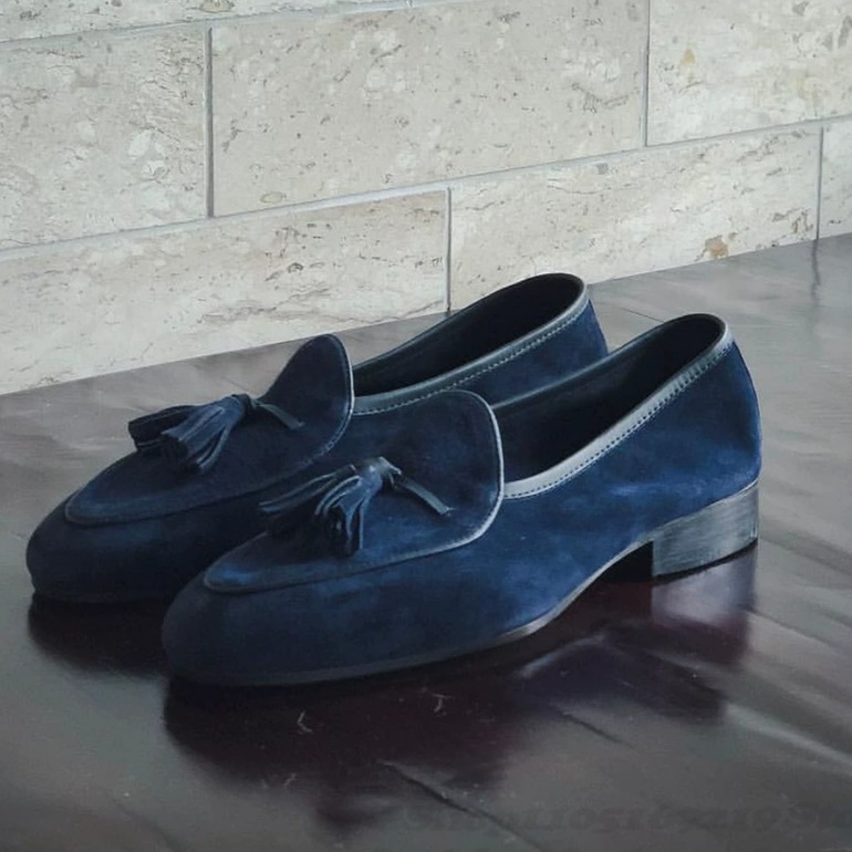 Tassel Decor Men Loafers Navy  - đánh giá và giá Home Office Makeover