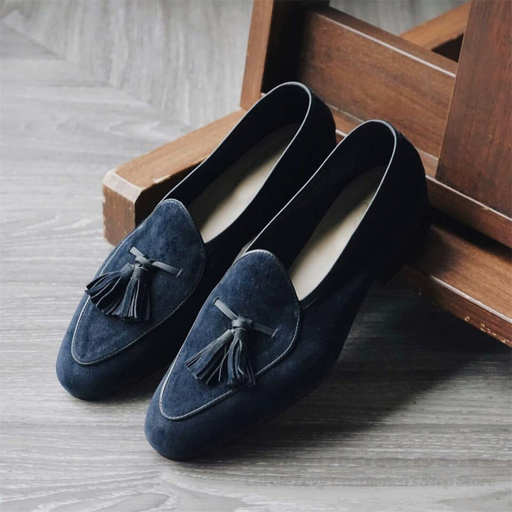 Tassel Decor Men Loafers Navy  - đánh giá và giá Home Office Makeover