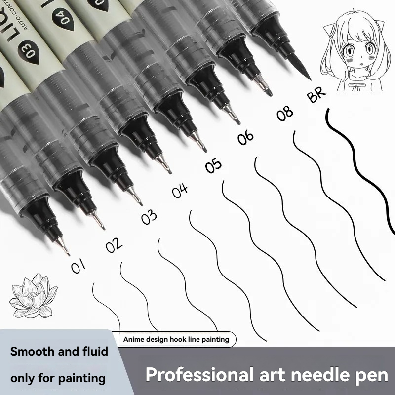 12 Pack Black Fineliner Drawin - đánh giá và giá Copic Marker Sketch