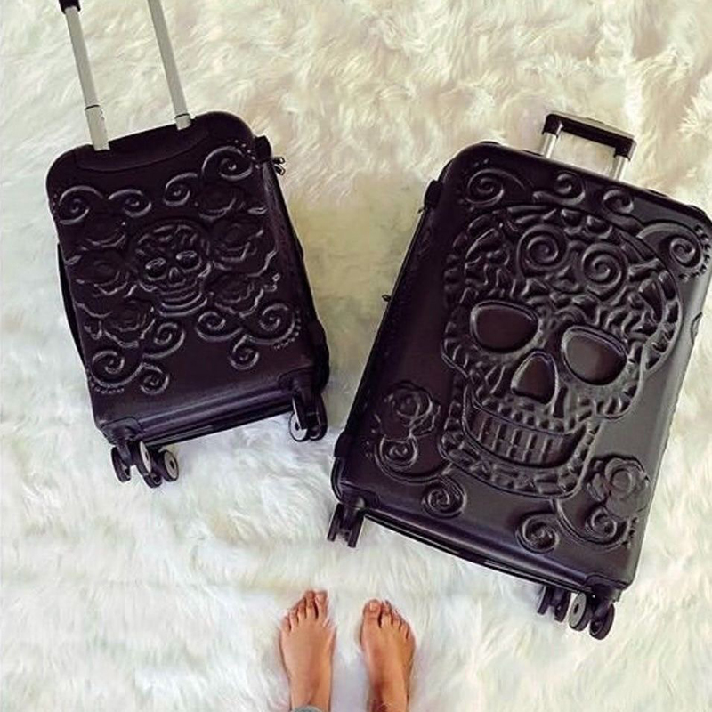 Punk Trend Skeleton Suitcase P - đánh giá và giá Rolling File Cart